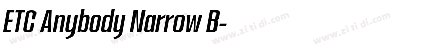 ETC Anybody Narrow B字体转换